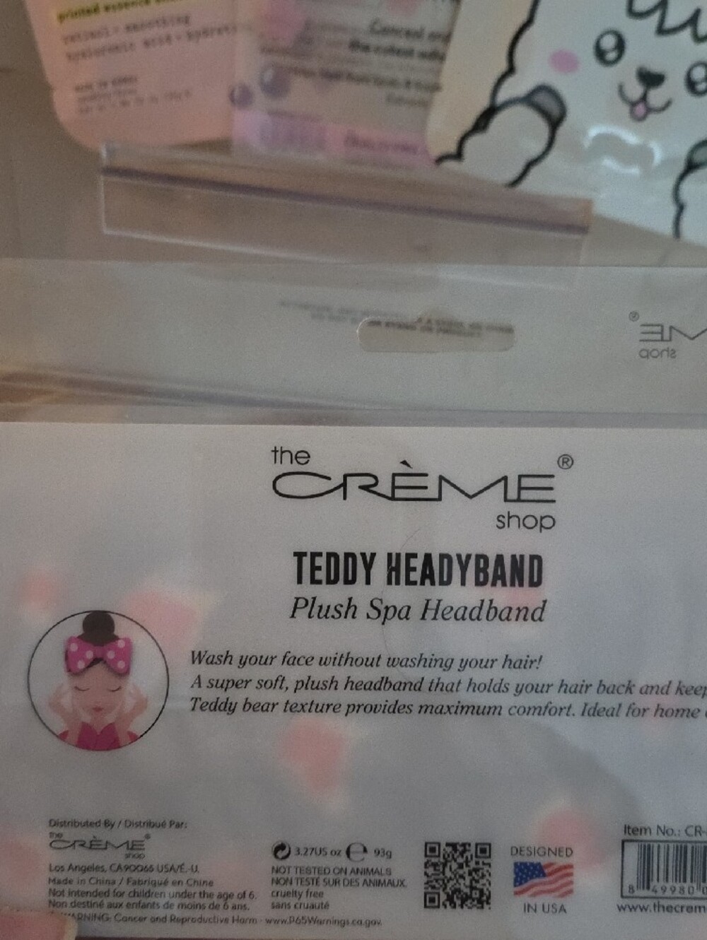 The Crème Shop Plush Heart Spa Headband & 2 Masks & Hydrocolloid Patches - Picture 4 of 7